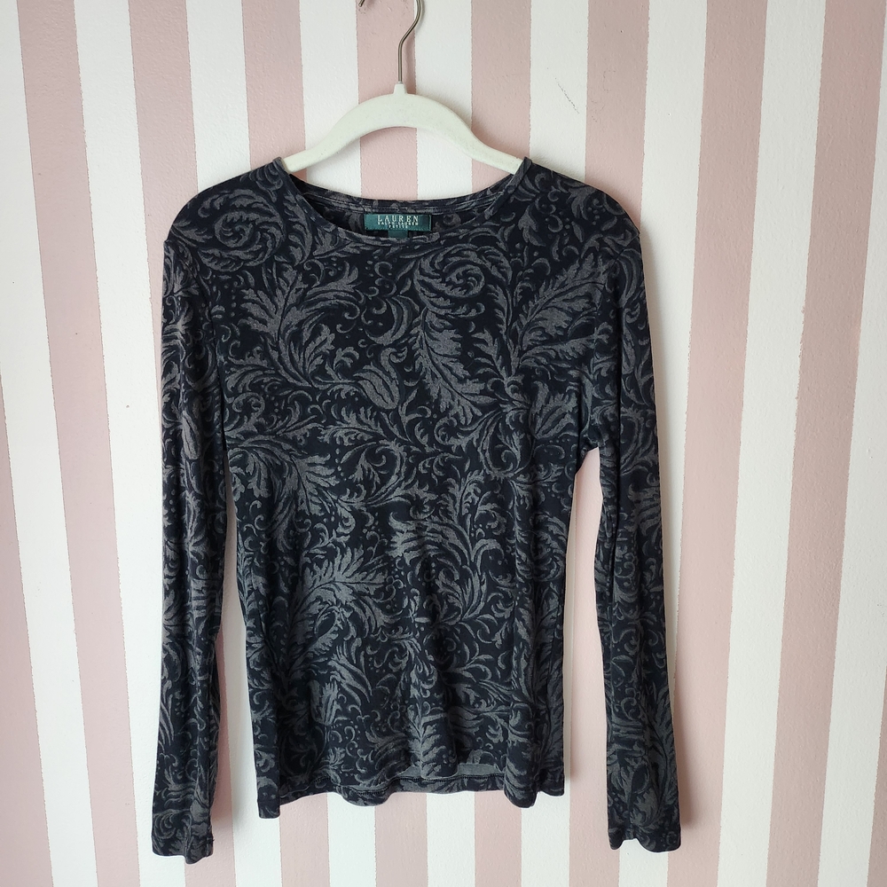 🏷Ralph Laure Black  Long Sleeve Top